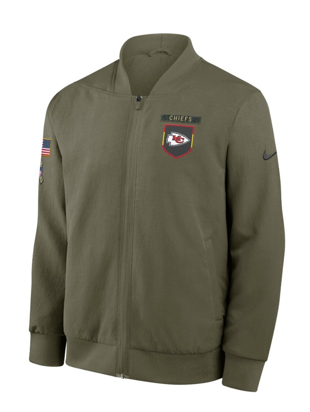 Kansas City Chiefs Nike 2025 Salute to Service Full-Zip Bomber Jacket IH7512 S,M